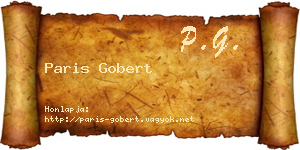 Paris Gobert névjegykártya